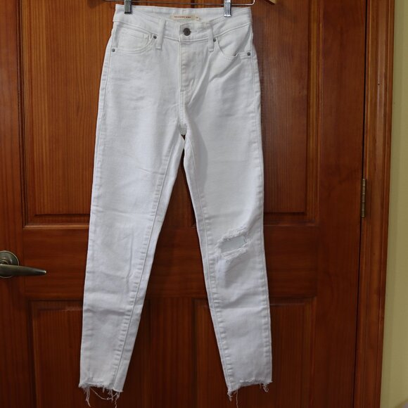 Levi's Denim - Levis 721 High Rise Skinny White Jeans 24